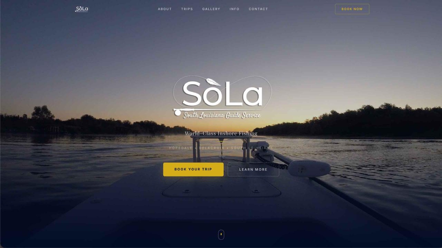 SoLa Guide Service booking site on mobile
